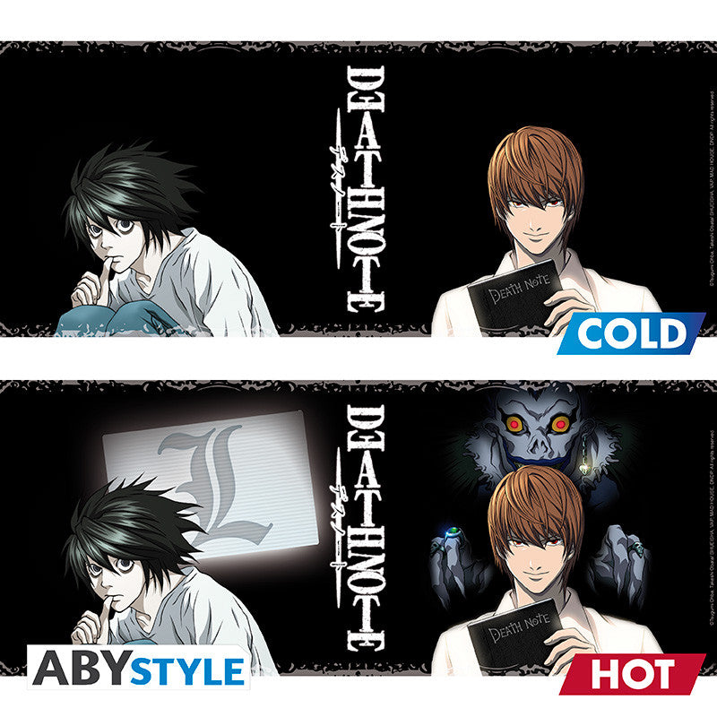 Mug thermoréactif Death Note Kira et L – visuel froid et chaud