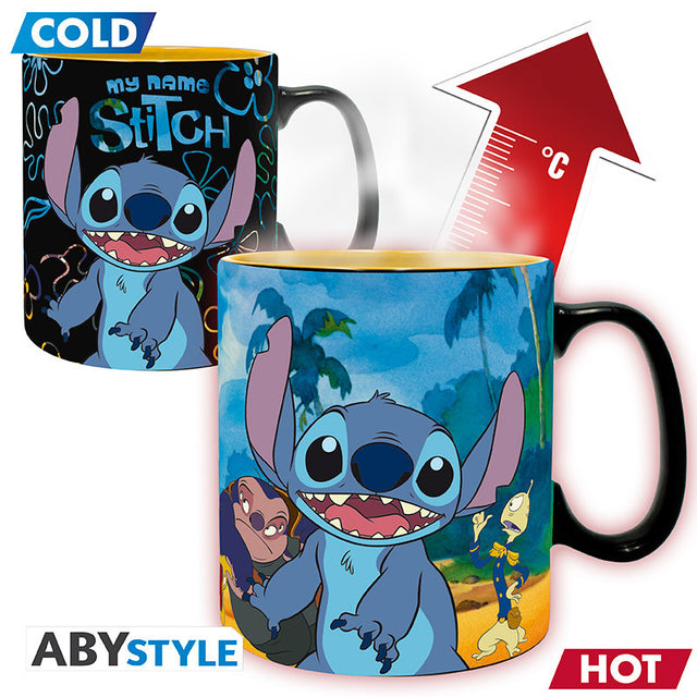 Mug thermoréactif Disney Lilo et Stitch : visuel froid et visuel chaud