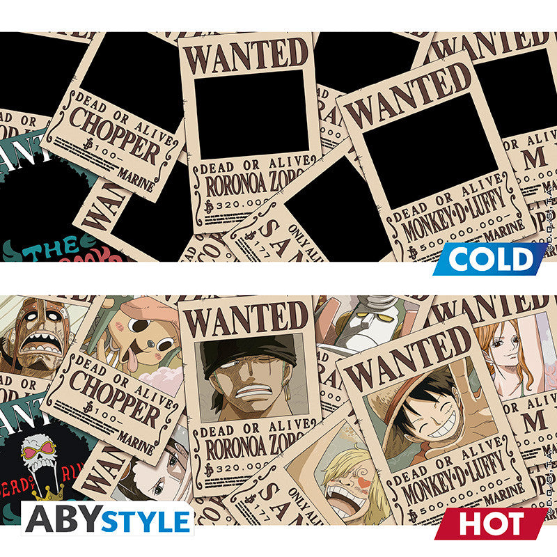 Mug thermoréactif One Piece Wanted – visuel froid et chaud